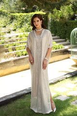 Ivory Sequins Kaftan