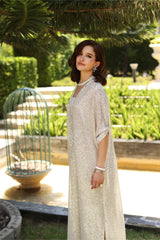 Ivory Sequins Kaftan