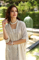 Ivory Sequins Kaftan