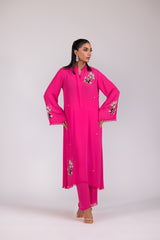 FUCHSIA GEORGETTE DRESS