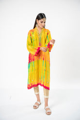 Yellow Tie Dye Kurta