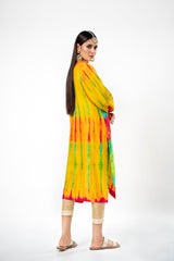 Yellow Tie Dye Kurta