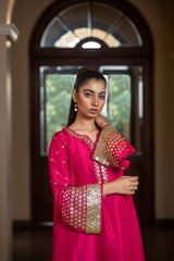Shocking Pink Gota Suit