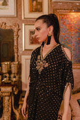 Cold Shoulder Chikankari Kaftan