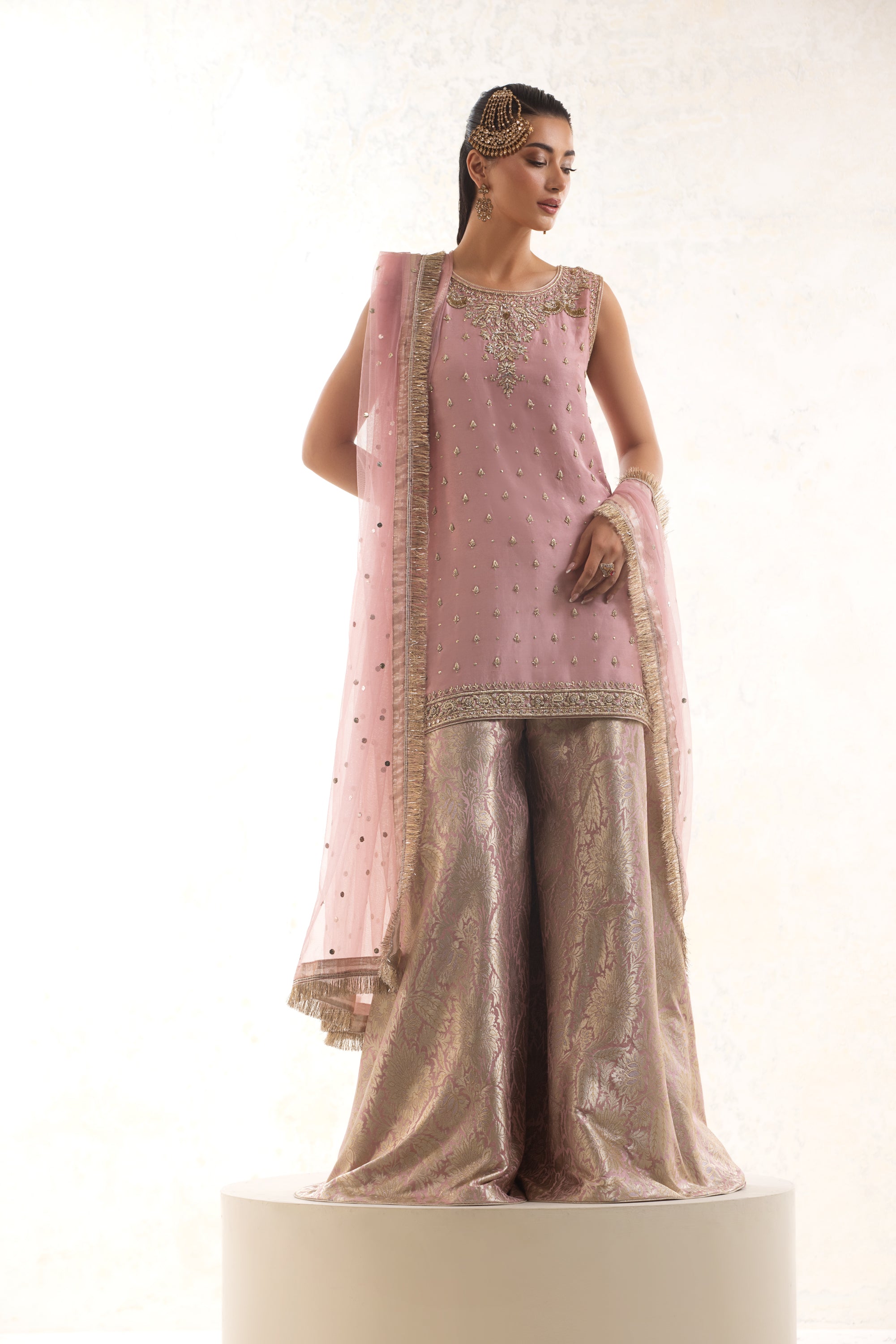 SILK & JAMAVAR NIKKAH DRESS