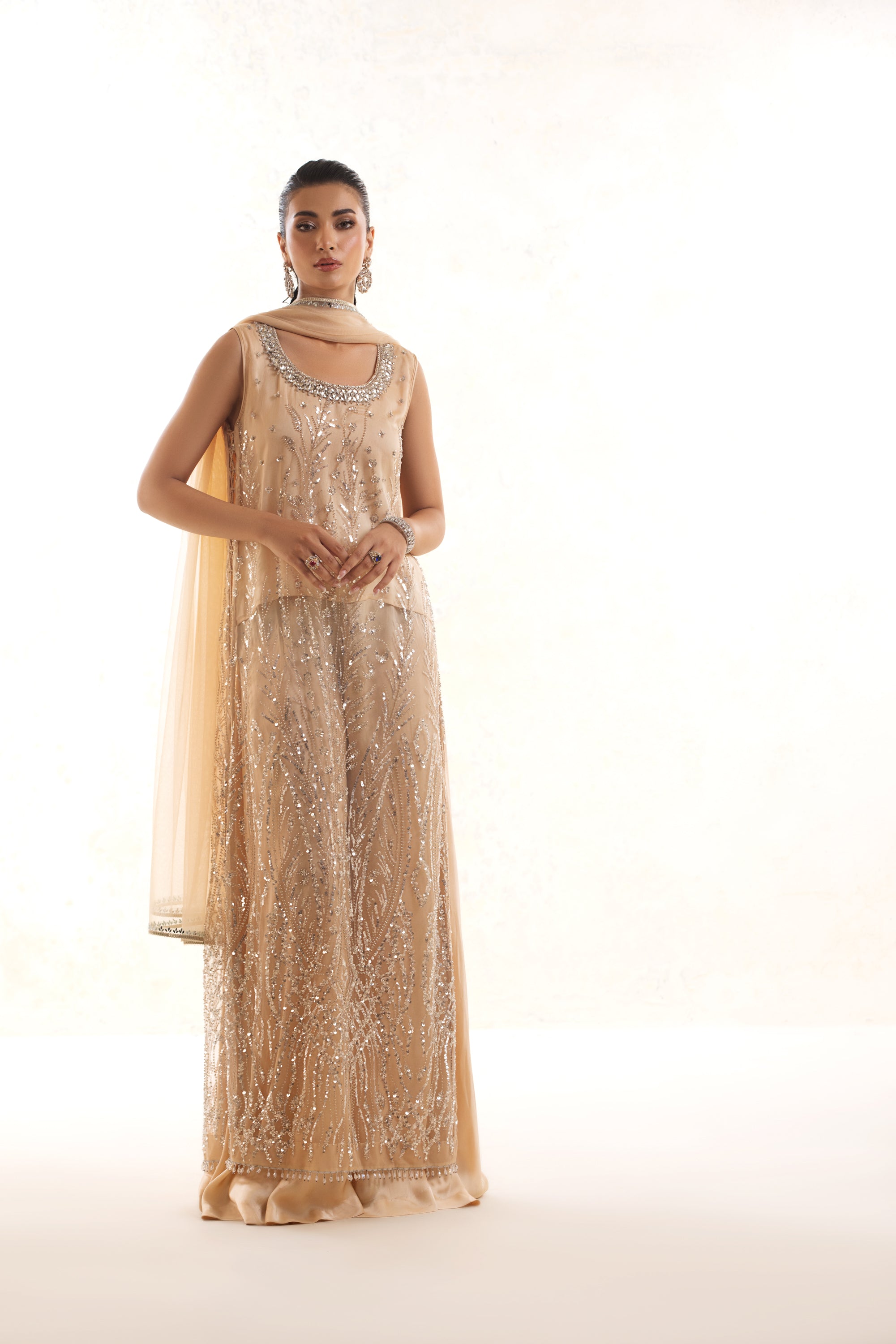 SOFT NET BEADED LONG SUIT