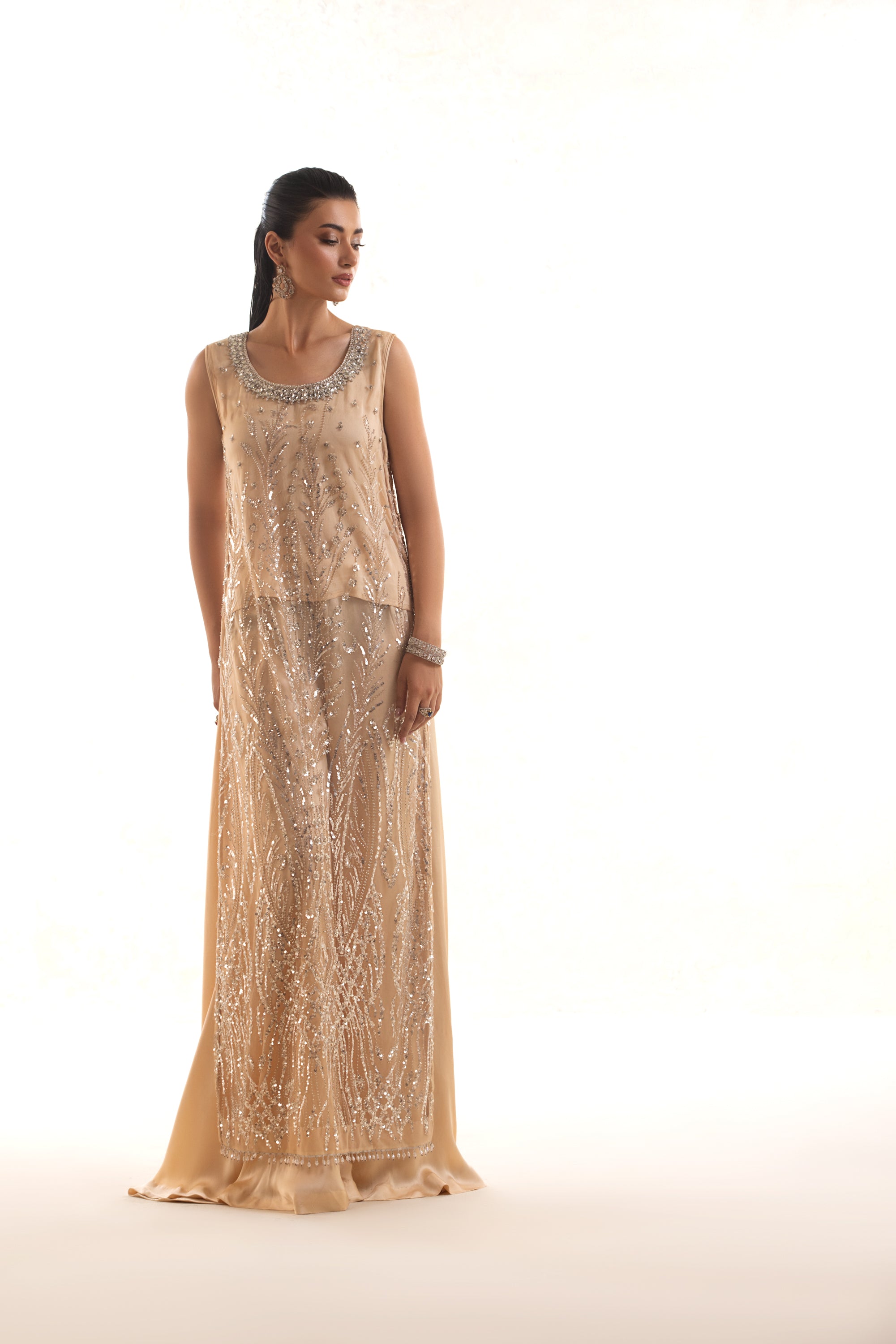 SOFT NET BEADED LONG SUIT