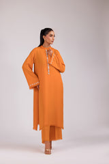 TANGERINE GEORGETTE DRESS