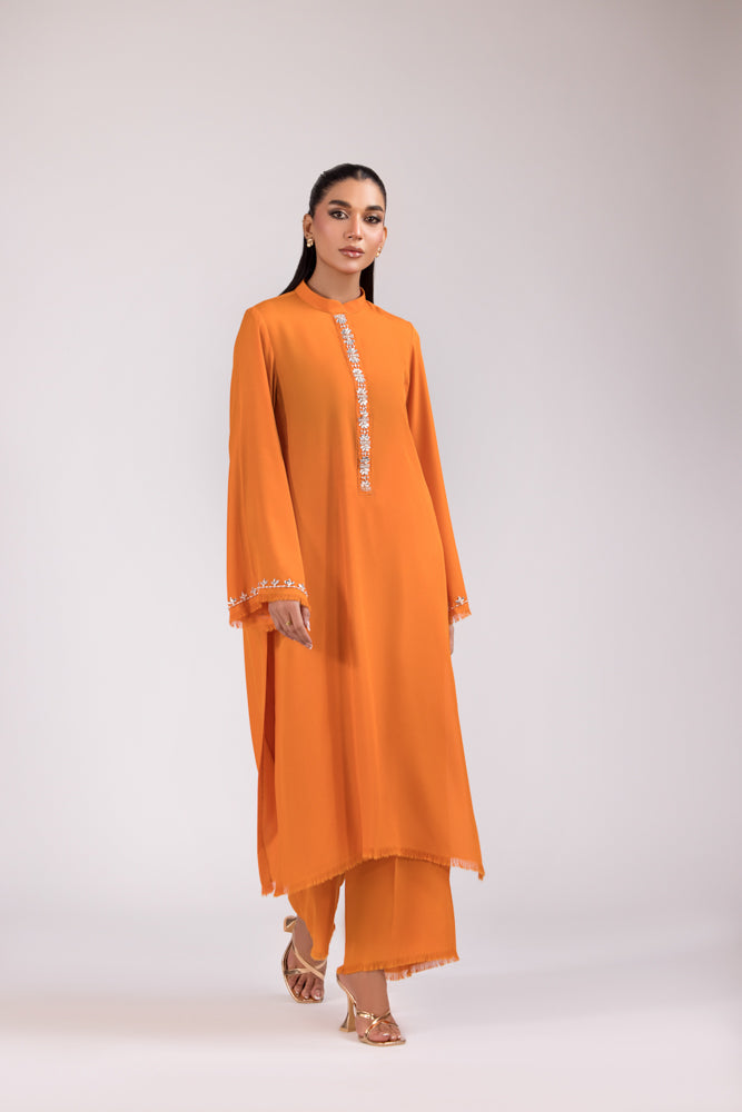 TANGERINE GEORGETTE DRESS