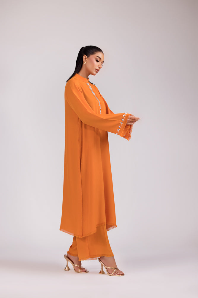 TANGERINE GEORGETTE DRESS