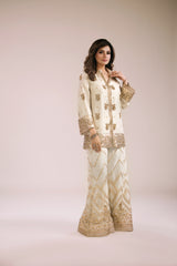 OFFWHITE RAWSILK DRESS