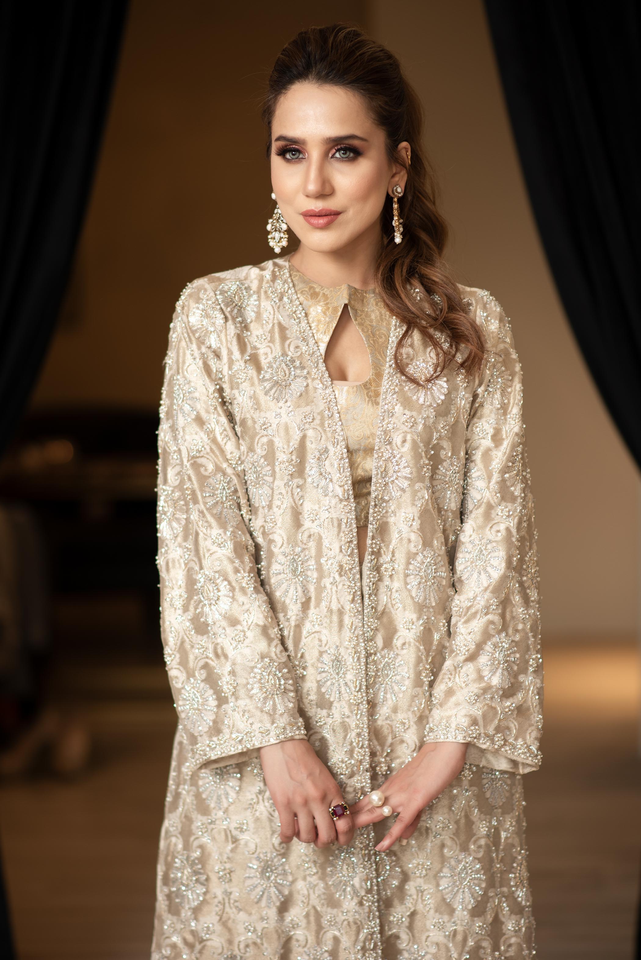 Blue Banarsi Silk Designer Gown Style Anarkali Salwar Suit -- Miraamall -  USA UK Canada