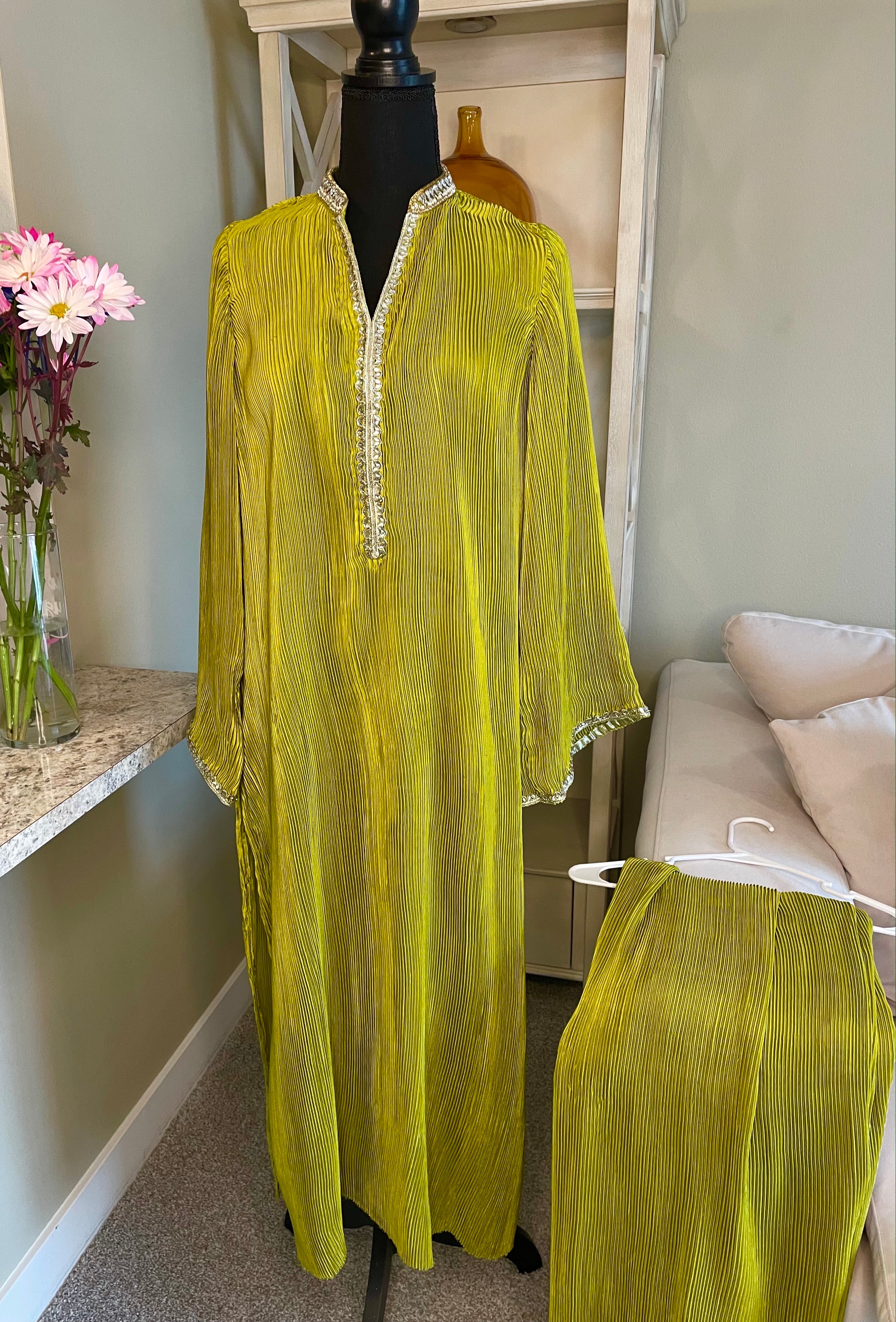 Pleated Silk Dress